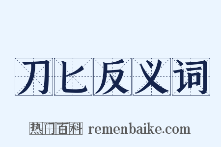 刀匕反义词是什么意思的图片